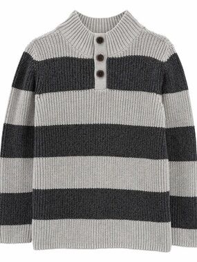 OshKosh B'gosh Gray & Charcoal Striped Crewneck Sweater